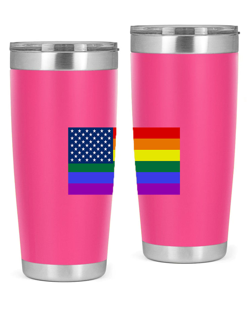 Rainbow american flag 11#- lgbt- Tumbler