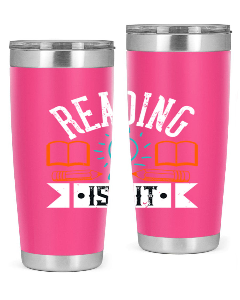 Reading is lit Style 24#- teacher- tumbler