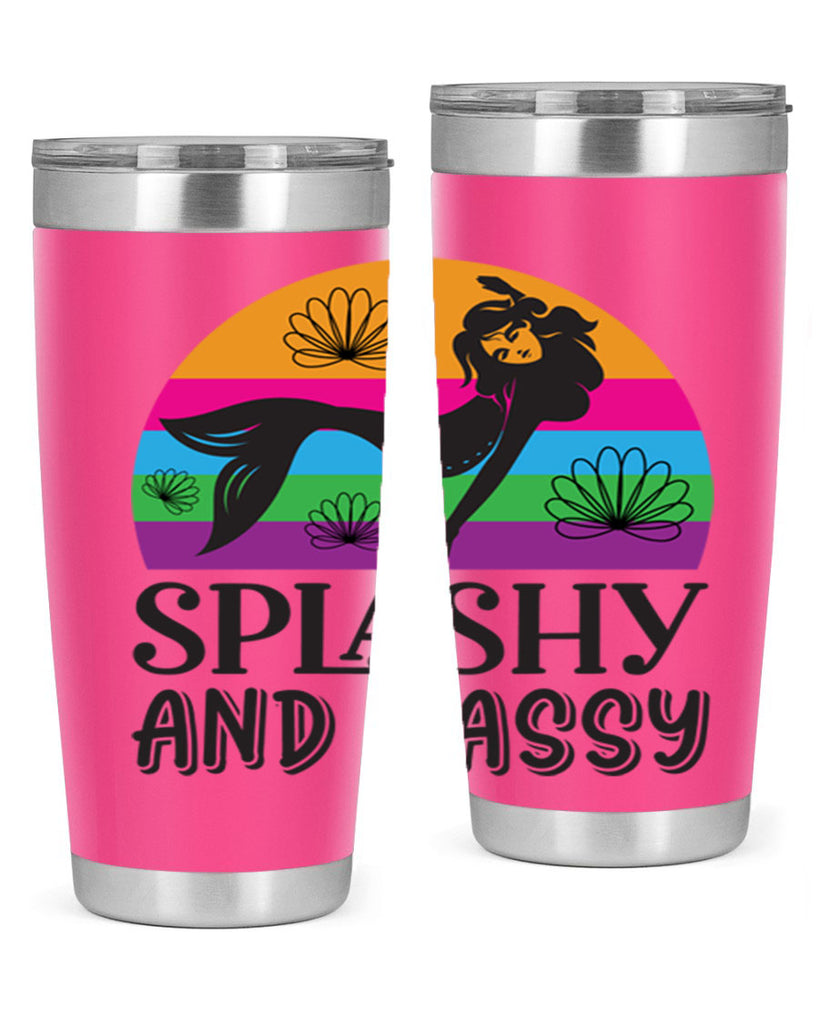 Splashy and sassy 623#- mermaid- Tumbler