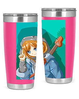Swag and cute girl with a guitar 50#- anime- Tumbler