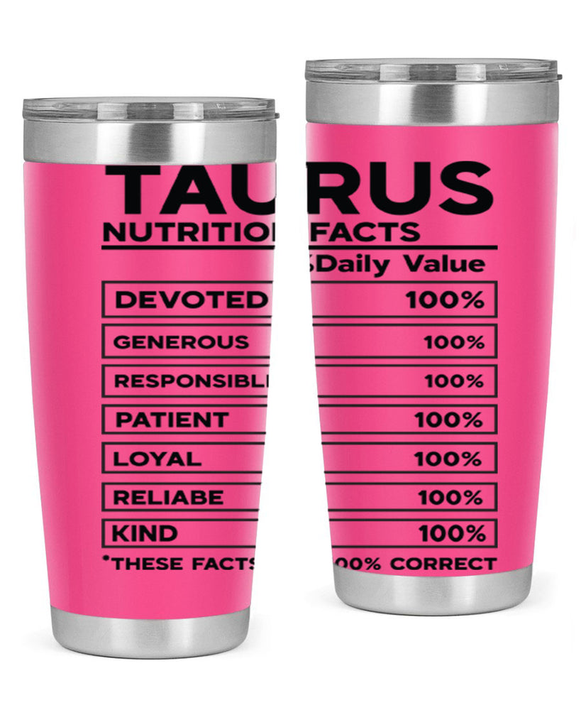 Taurus Nutrition Facts 490#- zodiac- Tumbler