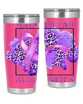 Walk o End AlzheimerS Purple Ribbon 220#- alzheimers- Tumbler