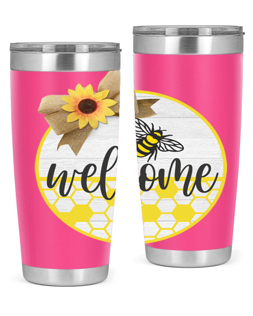 Welcome Bee and hive Mockup566#- spring- Tumbler