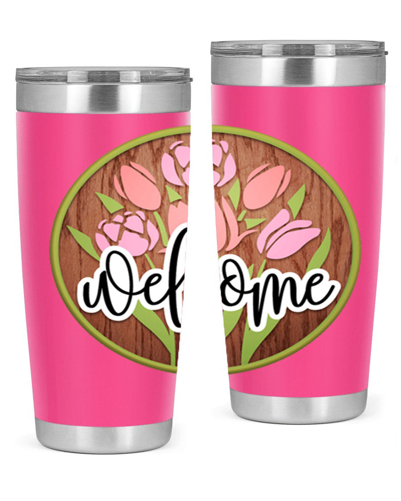 Welcome flowers bouquet Mockup570#- spring- Tumbler