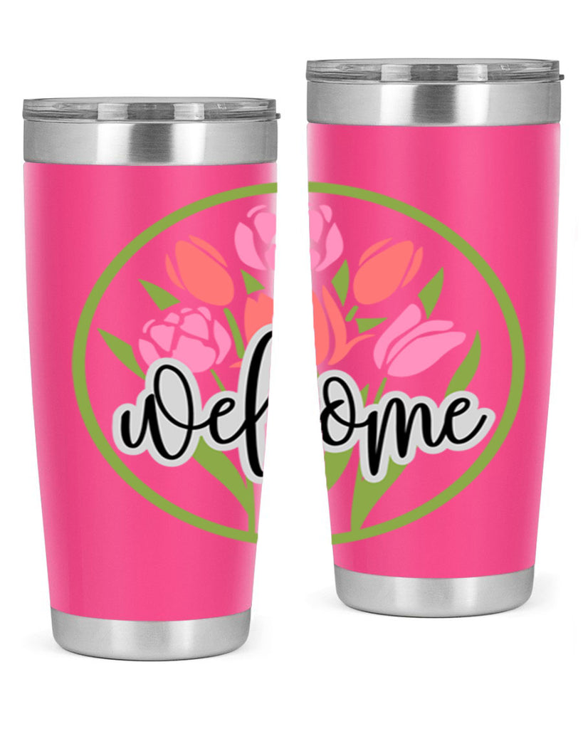 Welcome flowers bouquet571#- spring- Tumbler