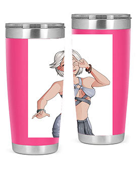 White hair girl wearing summer outfit 40#- anime- Tumbler