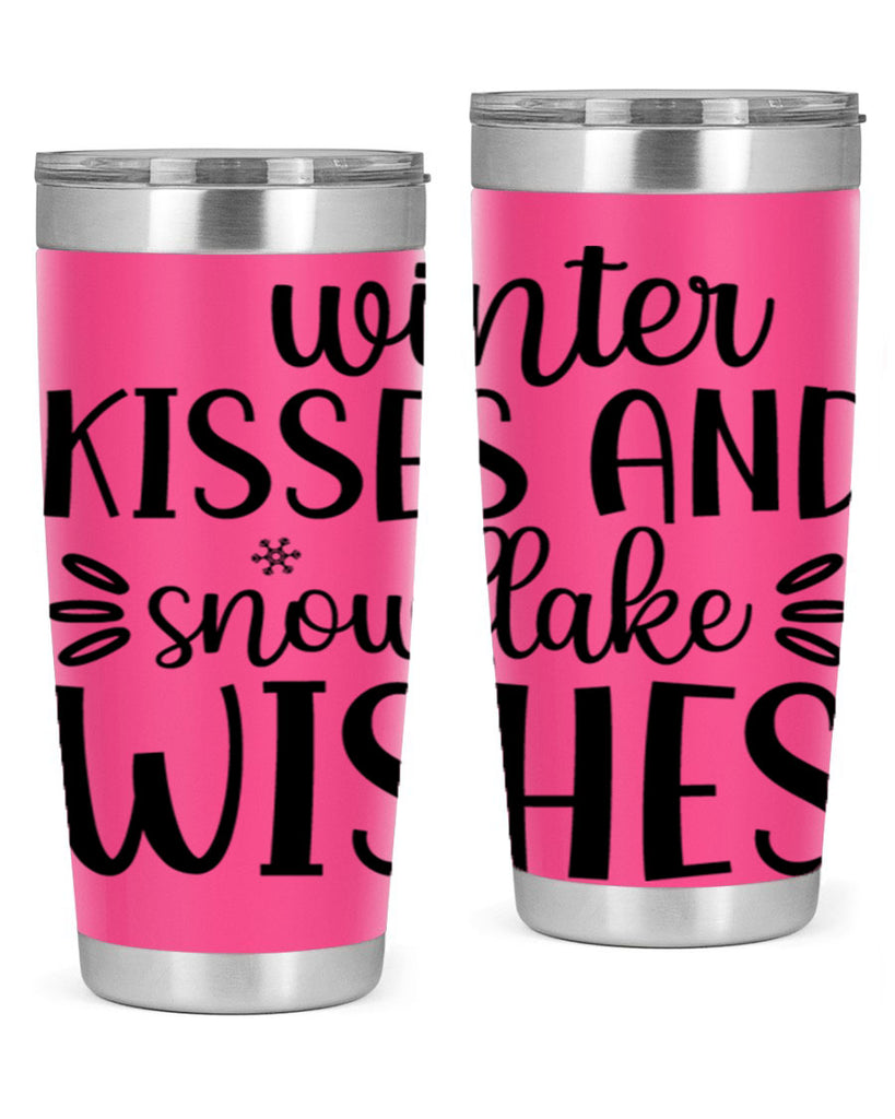 Winter Kisses And Snowflake Wishes517#- winter- Tumbler