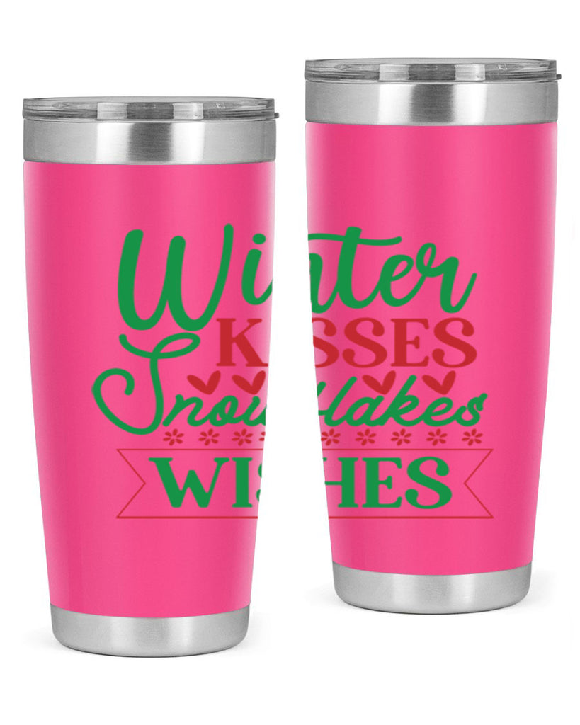 Winter Kisses Snowflakes Wishes 522#- winter- Tumbler