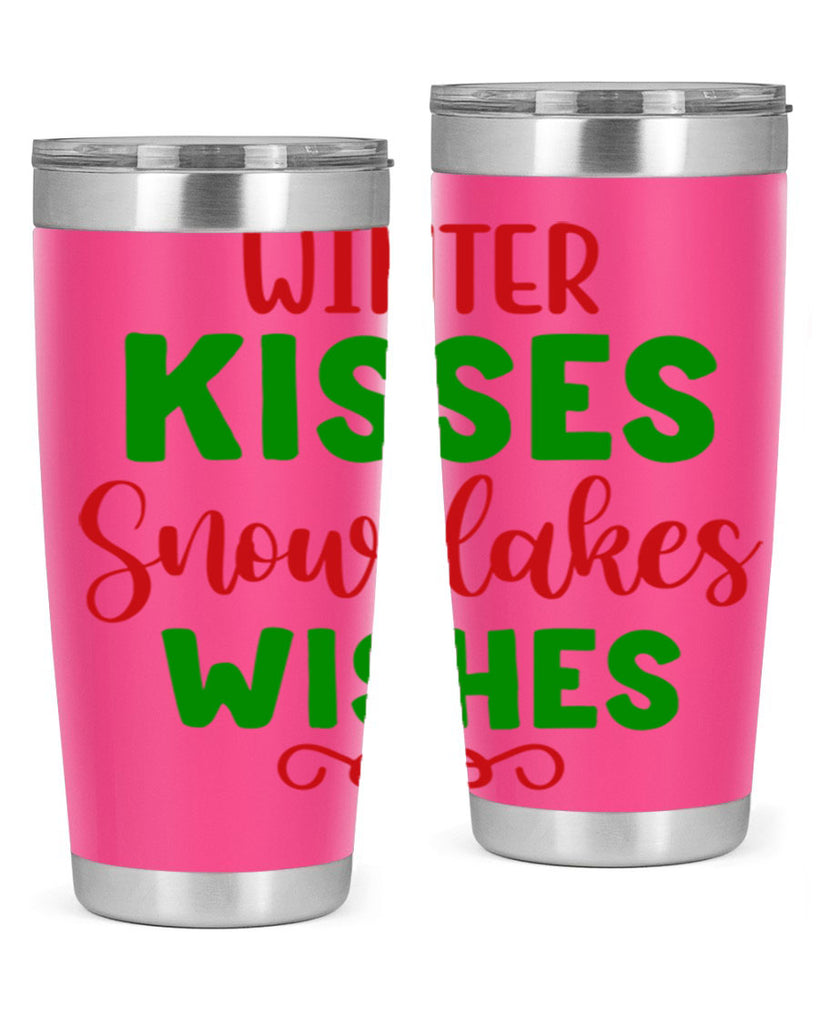 Winter Kisses Snowflakes Wishes 523#- winter- Tumbler