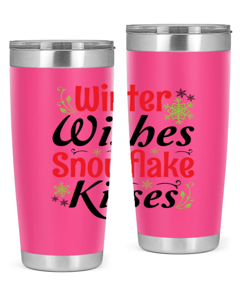 Winter Wishes Snowflake Kisses 568#- winter- Tumbler