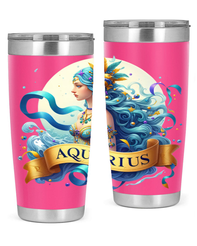 aquarius 84#- zodiac- Tumbler