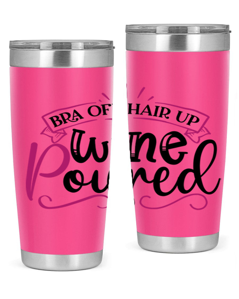 bra off hair up wine poured 206#- wine- Tumbler