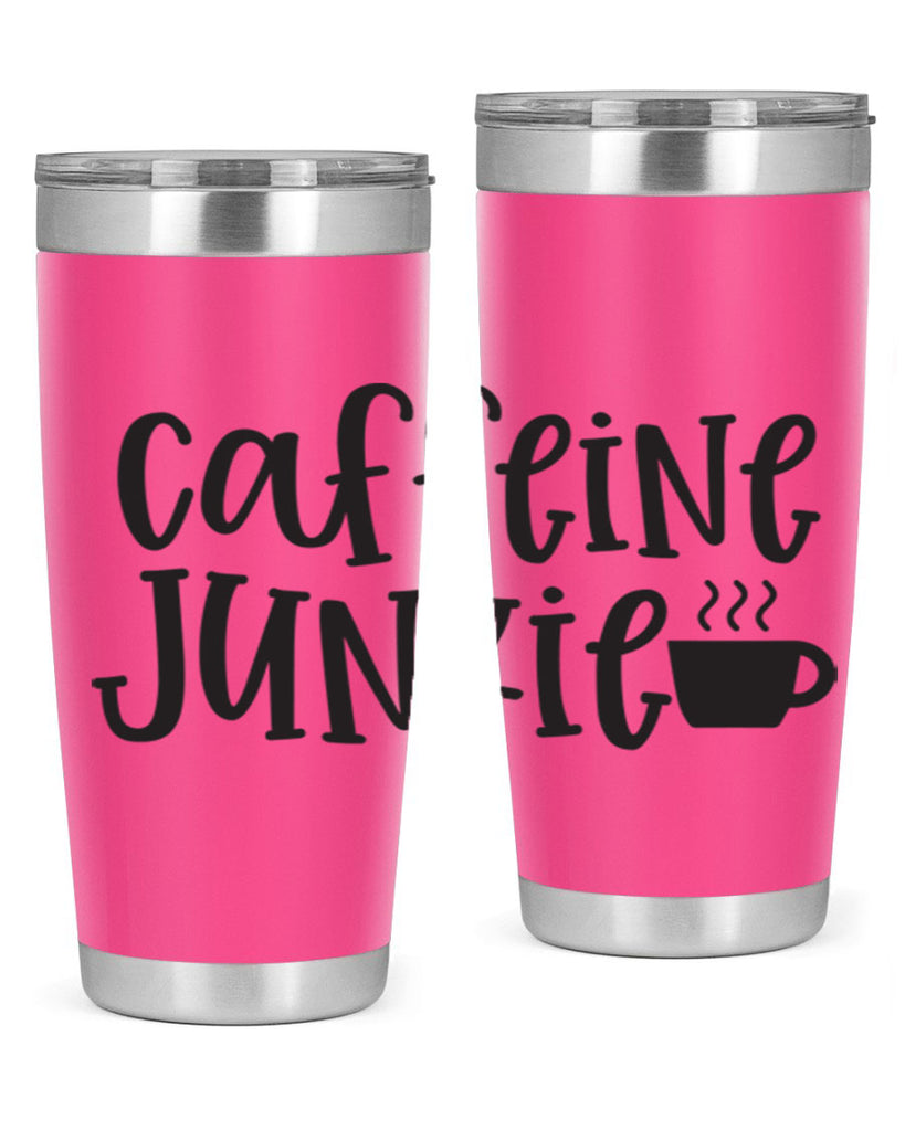 caffeine junkie 412#- mom- Tumbler