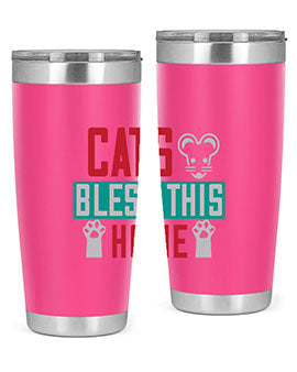 cats bless this home Style 36#- cat- Tumbler