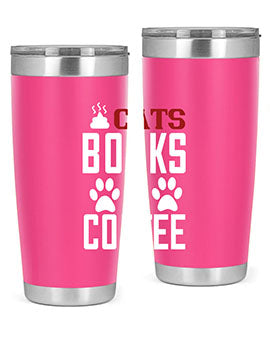 cats books and coffee Style 38#- cat- Tumbler