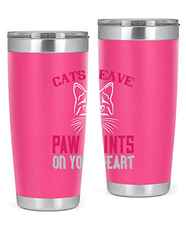 cats leave paw prints on your heart Style 39#- cat- Tumbler