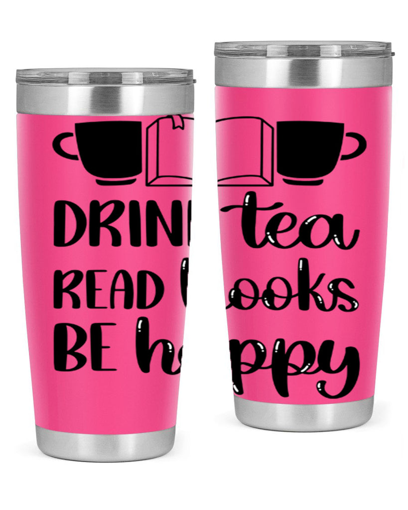 drink tea read books be happy 42#- reading- Tumbler