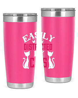 easily distracted by cats Style 46#- cat- Tumbler