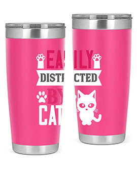 easily distracted by cats Style 47#- cat- Tumbler