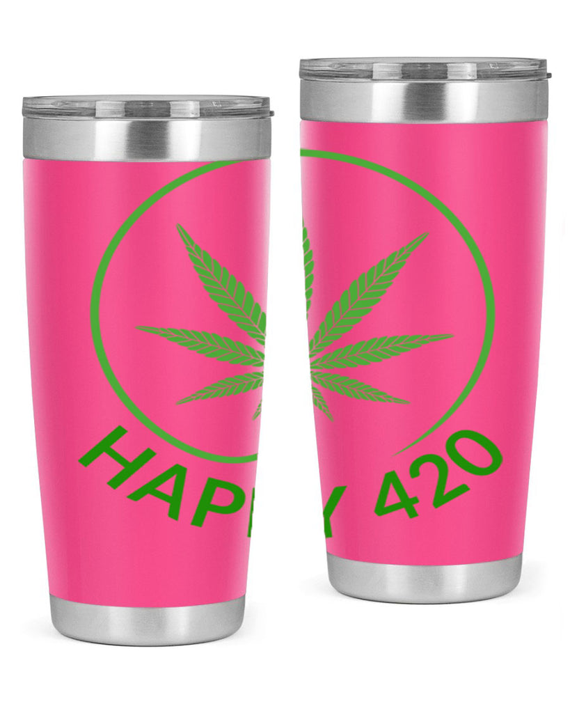 happy 420 100#- marijuana- Tumbler