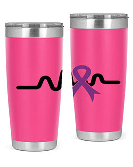 heartbeat with alzheimers cancer 155#- alzheimers- Tumbler