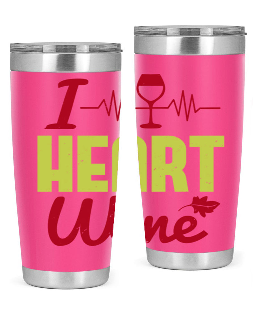 i heart wine 211#- wine- Tumbler