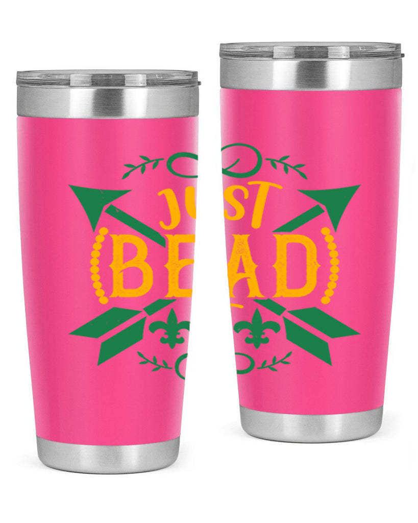 just bead it 56#- mardi gras- Tumbler