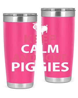 keep calm and love piggies Style 47#- pig- Tumbler