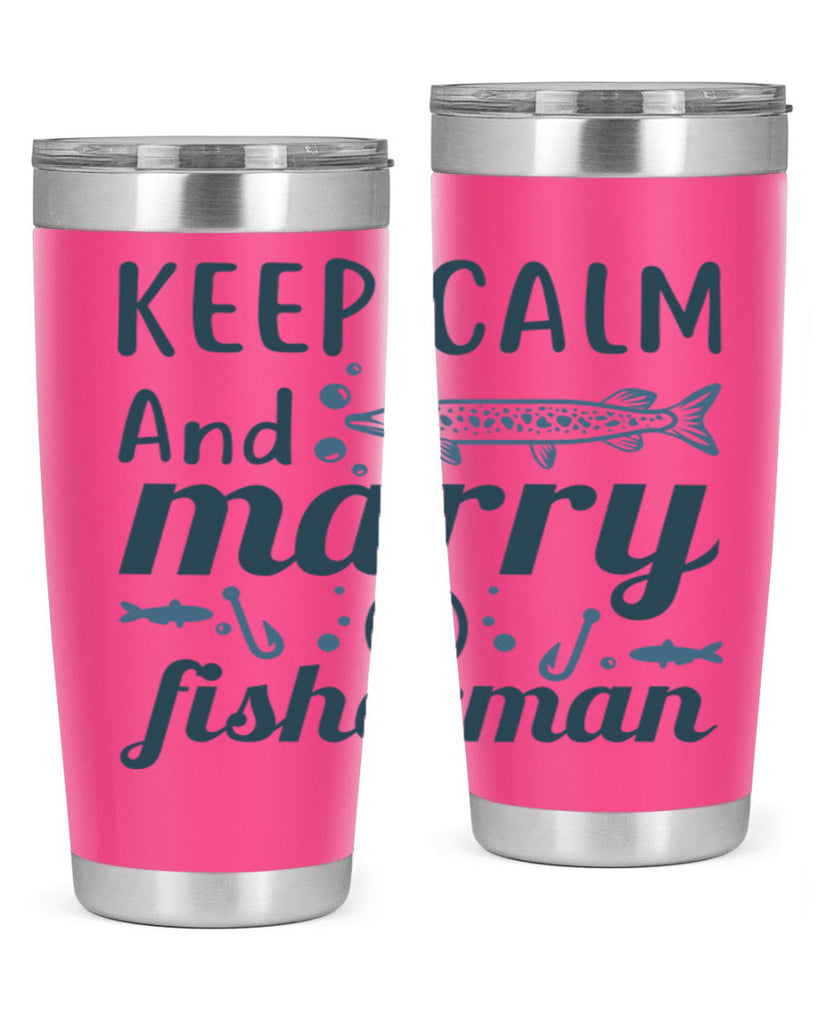 keep calm and merry 66#- fishing- Tumbler