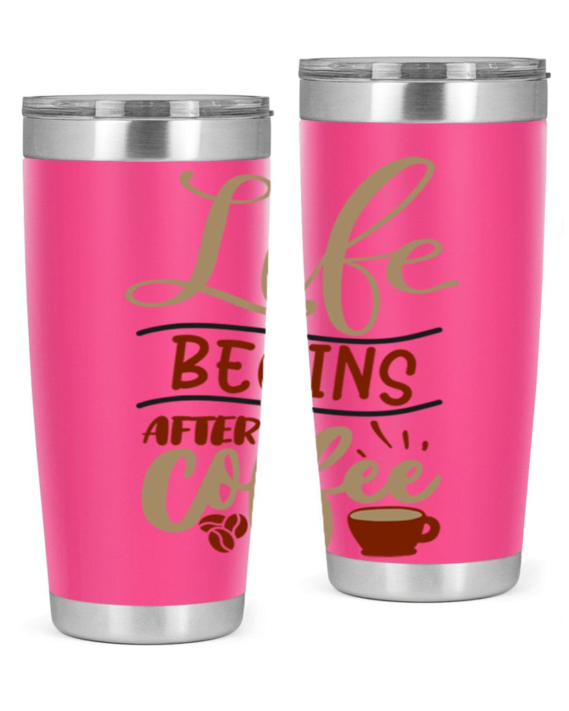 life begins after coffee 210#- coffee- Tumbler