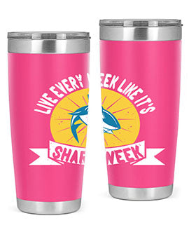 live every week like its shark week Style 56#- shark  fish- Tumbler