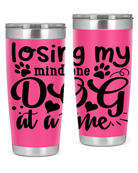 losing my mind one dog at a time Style 75#- dog- Tumbler
