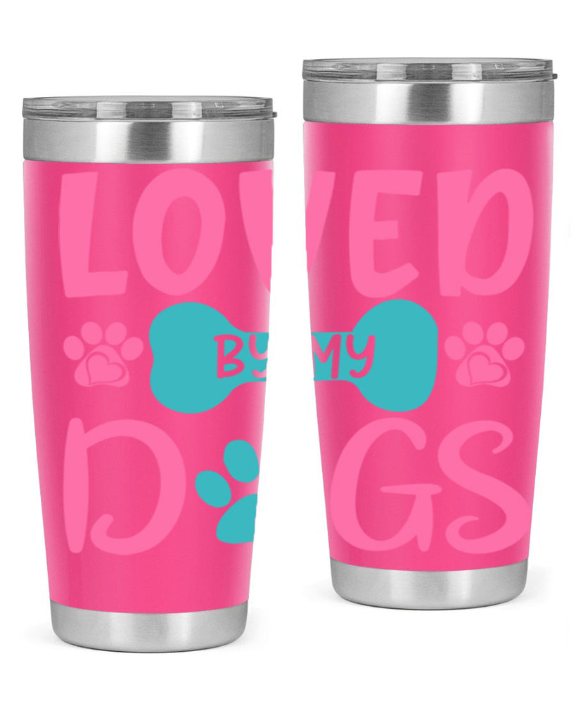 loved by my dogs 327#- mom- Tumbler