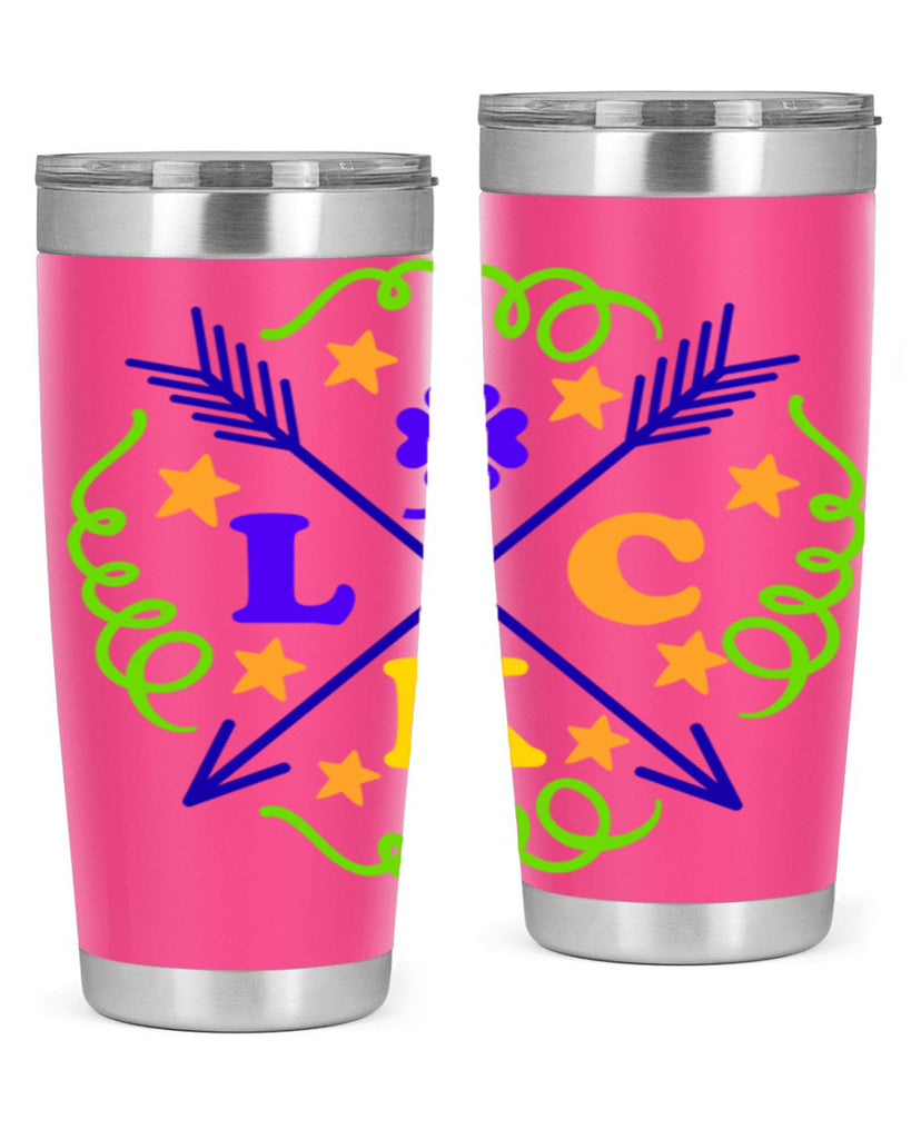 luck 16#- mardi gras- Tumbler