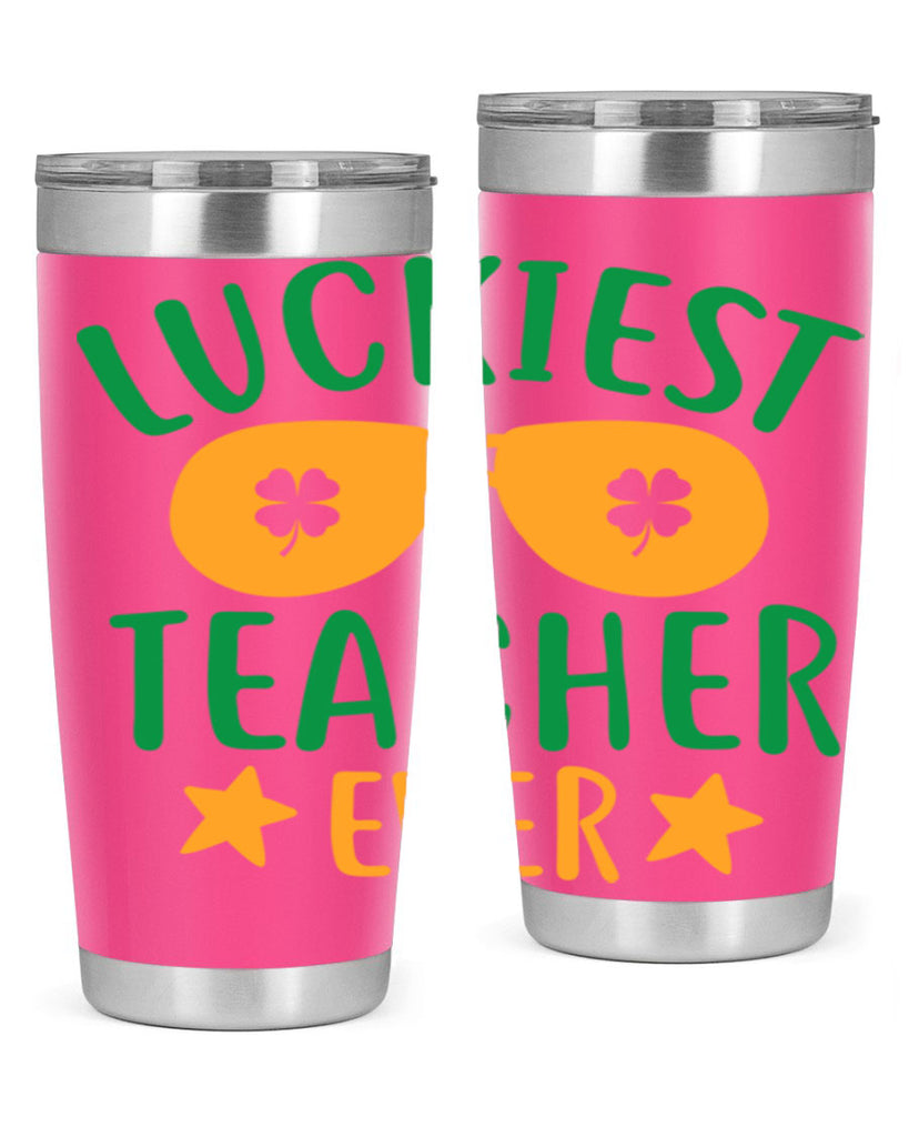 luckiest teacher ever 13#- mardi gras- Tumbler