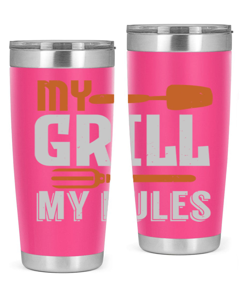 my grill my rules 20#- bbq- Tumbler