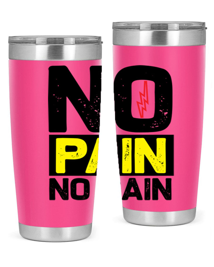 no pain no gain 5#- gym- Tumbler