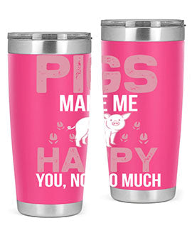 pigs make me happy Style 35#- pig- Tumbler