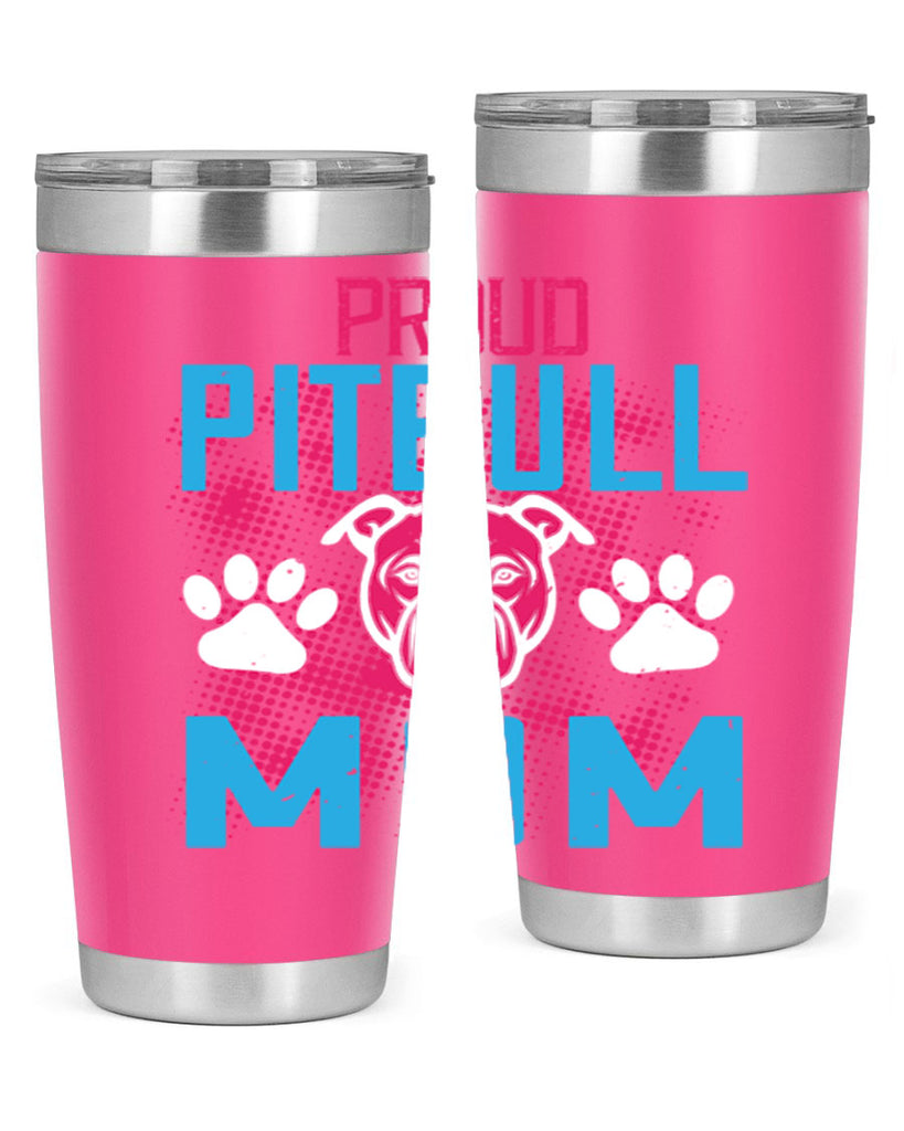 proud pitbull mom 70#- mom- Tumbler