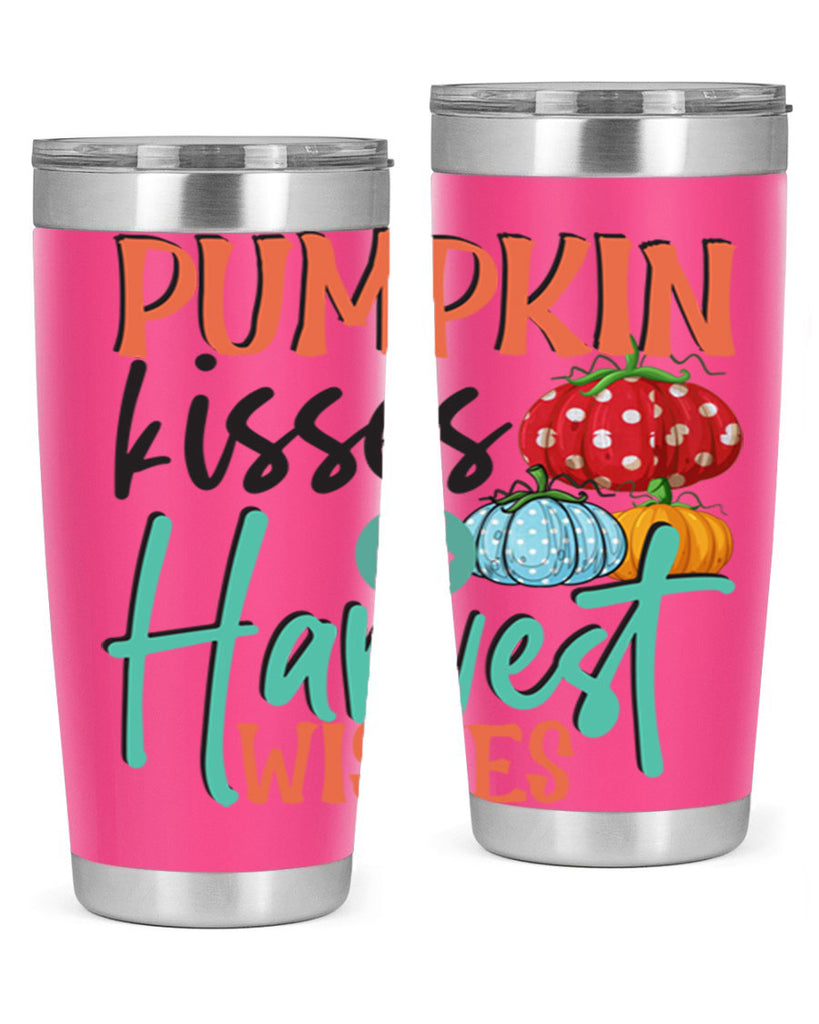 pumpkin kisses harvest wishes 526#- fall- Tumbler