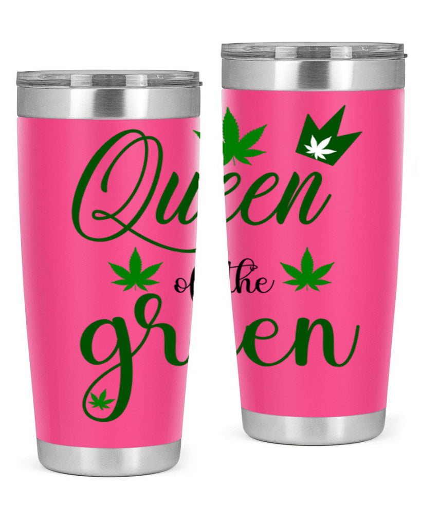 queen of the green 222#- marijuana- Tumbler