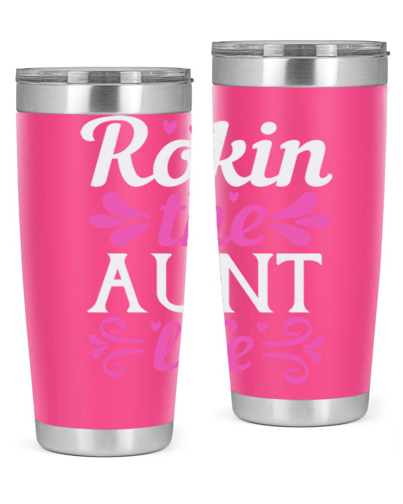 rokin the aunt life Style 24#- aunt- Tumbler