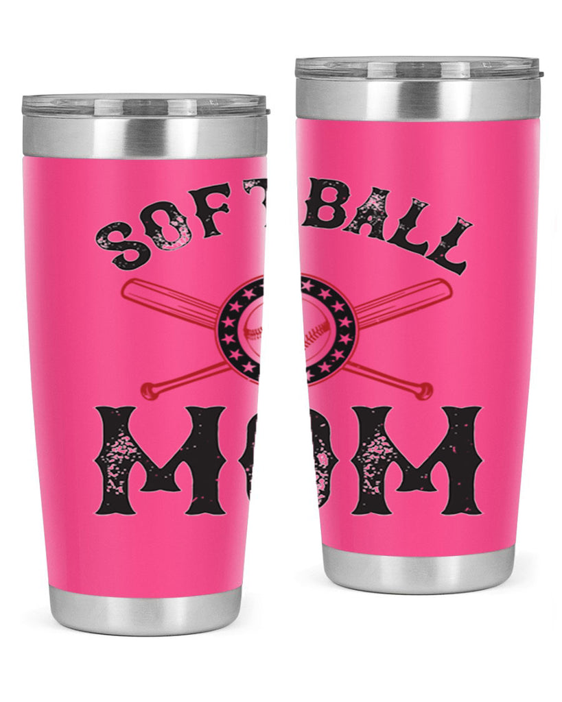 softball mom 66#- mom- Tumbler