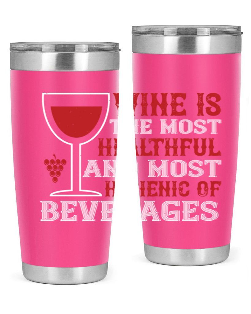 wine is the most healthful and most hygienic of 3#- wine- Tumbler