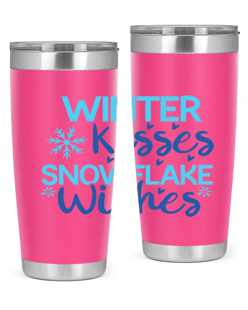 winter kisses snowflake wishes 519#- winter- Tumbler