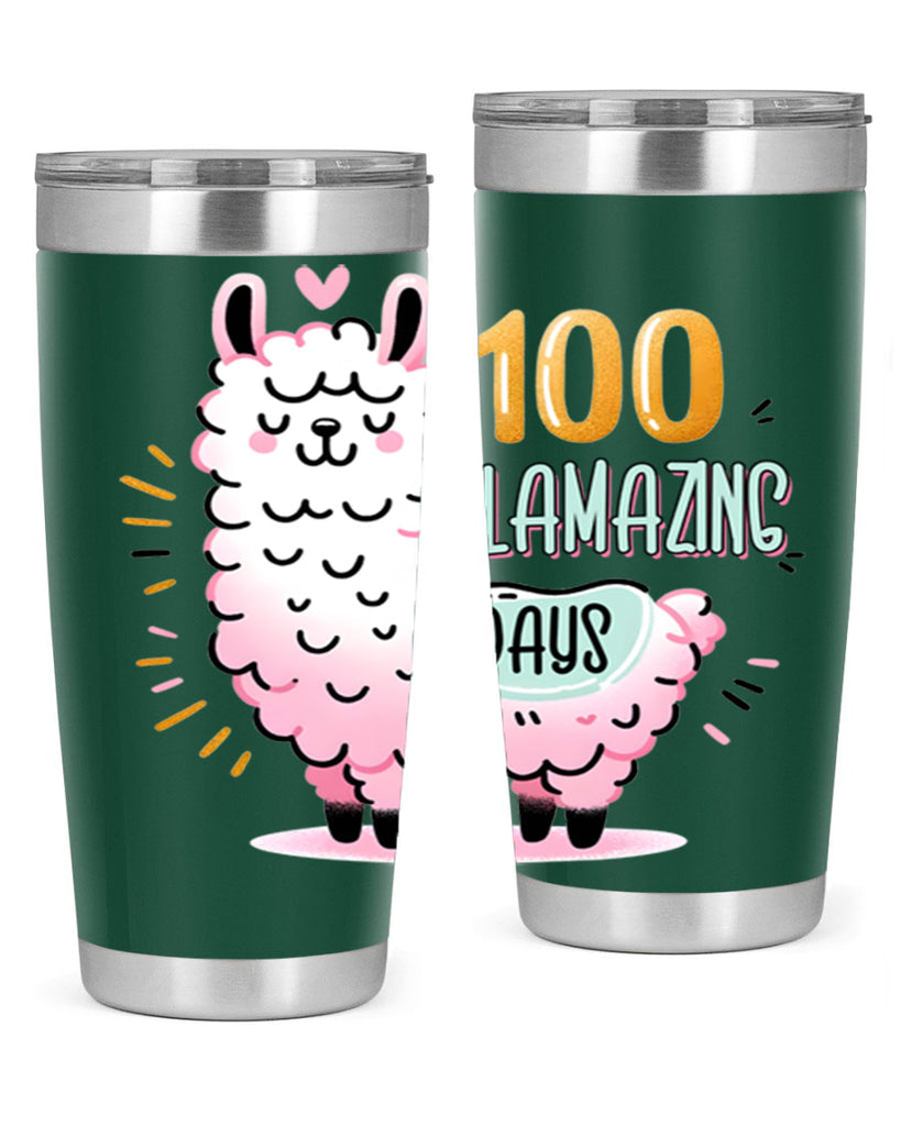 100th Day of School Llama 39#- 100 days of school- Tumbler