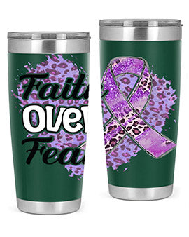 AlzheimerS Awareness Faith Over Fear 13#- alzheimers- Tumbler