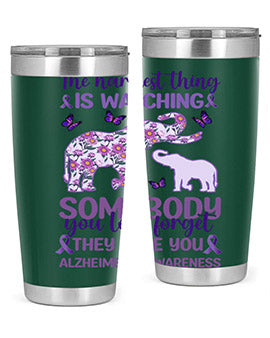 AlzheimerS Awareness Purple Elephant 16#- alzheimers- Tumbler