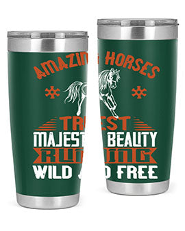 Amazing horses Truest Majestic Beauty Running wild and free Style 23#- horse- Tumbler