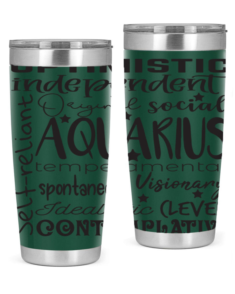 Aquarius 563#- zodiac- Tumbler